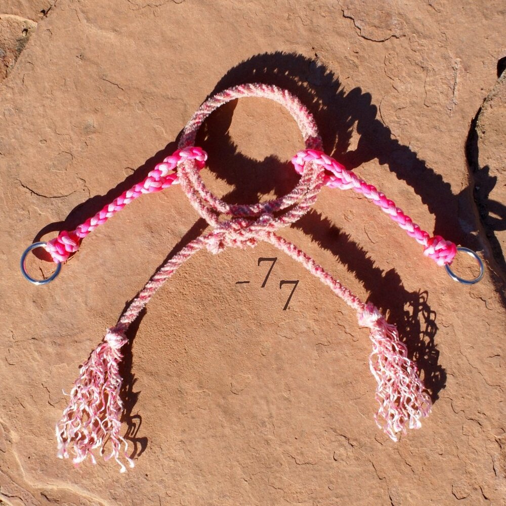 New Handmade Argentine "Bocado" Warbridle - Lariat Rope Bridle-less Bit
